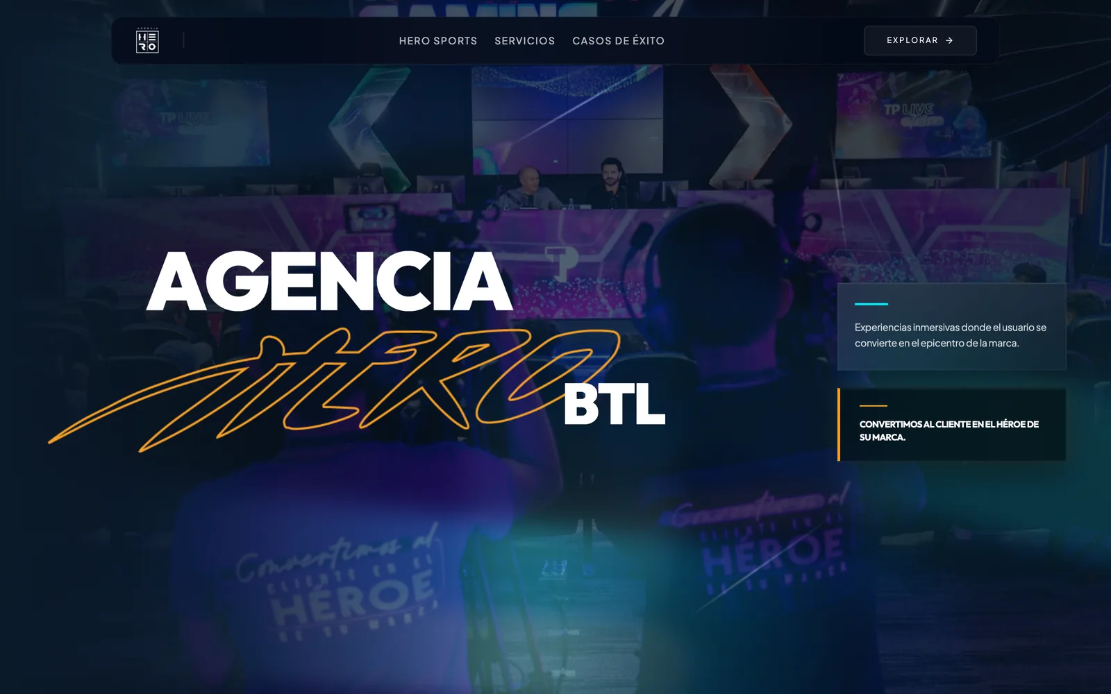 Website of Agencia Hero